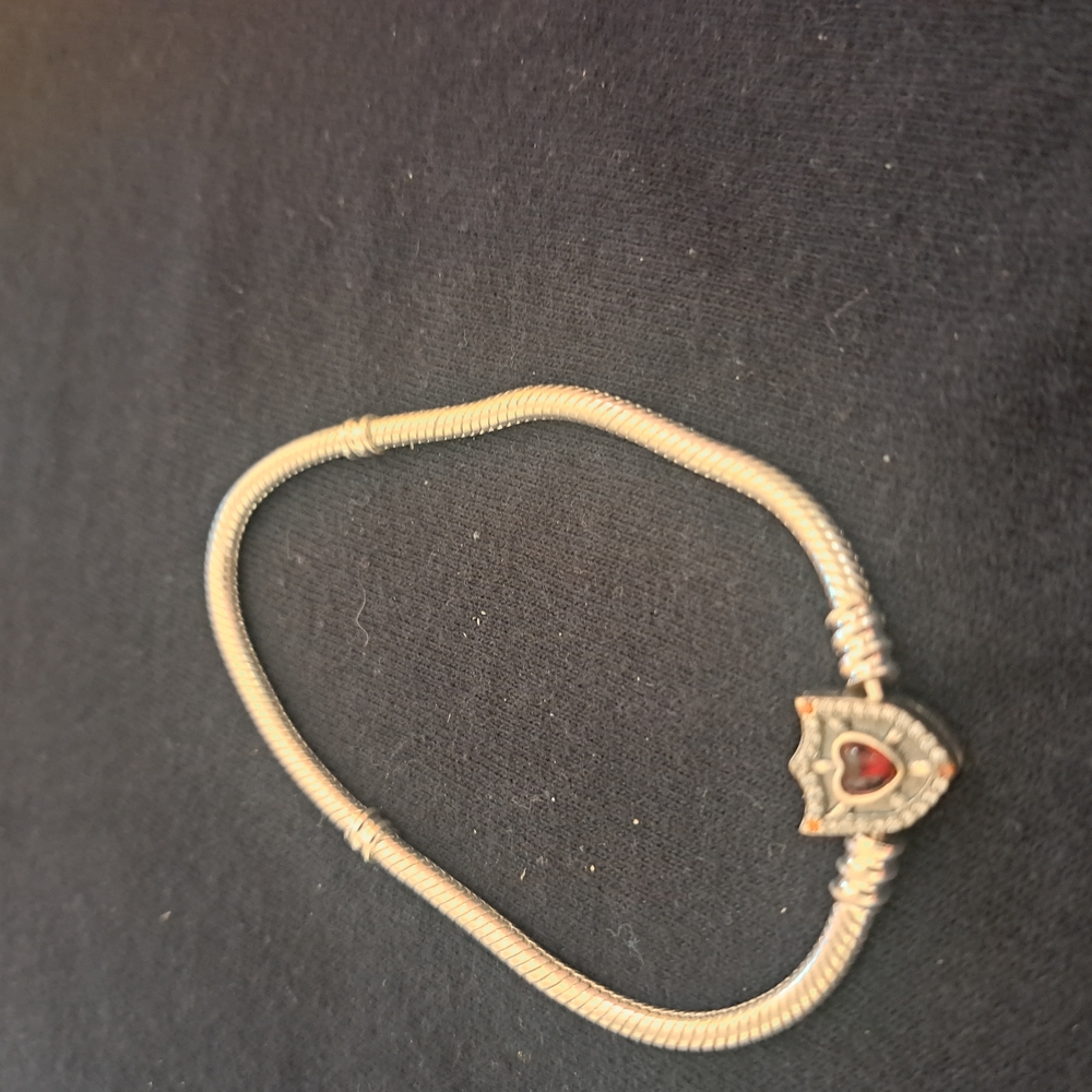 Silver Heart Charm Bracelet